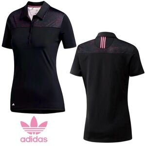 Women’s Adidas Golf Ultimate365 Black & Pink Polo Shirt